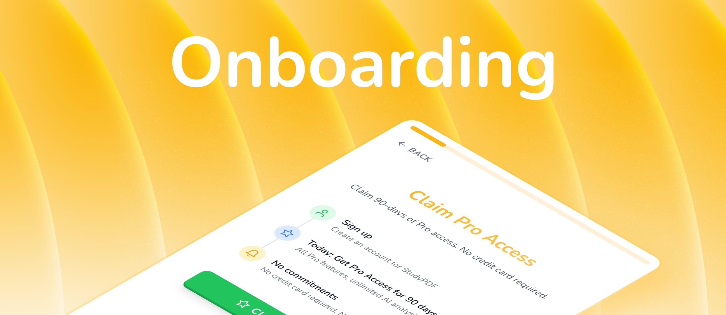 Updgraded Onboarding Flow