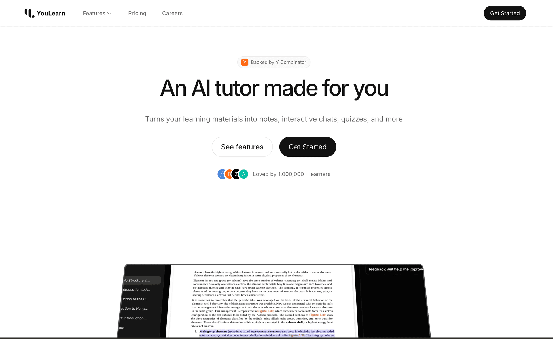 YouLearn showing interactive test creation