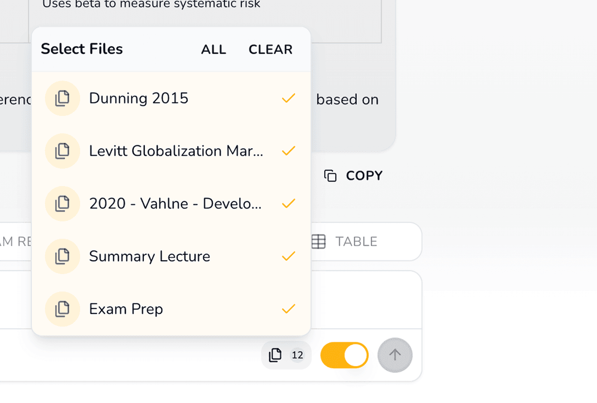 KI-Chat-Oberfläche mit Dokumentenupload
