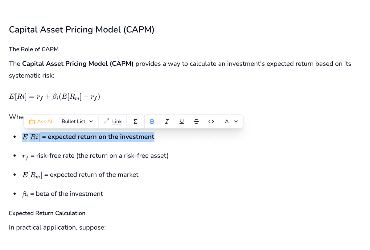 Interface showing AI summary and organized notes