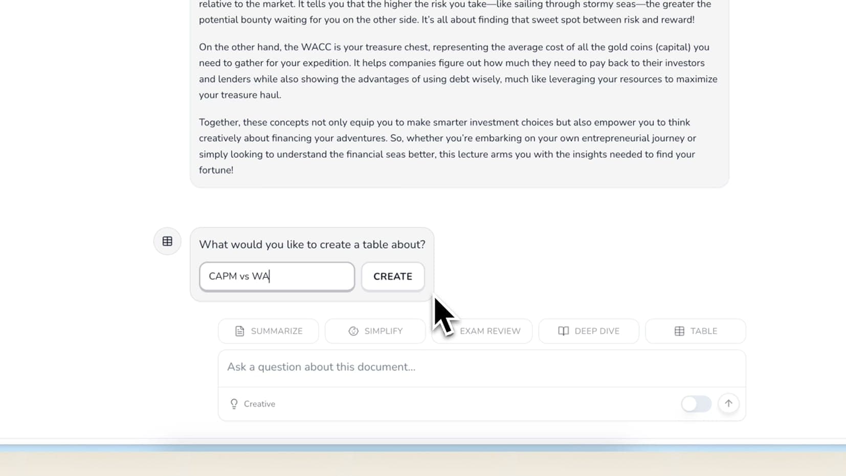 AI Lecture Summarizer interface showing structured lecture notes